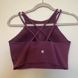 Lululemon Like a Cloud High-Neck Longline Bra B/C Cup - Vintage Plum - Size 10